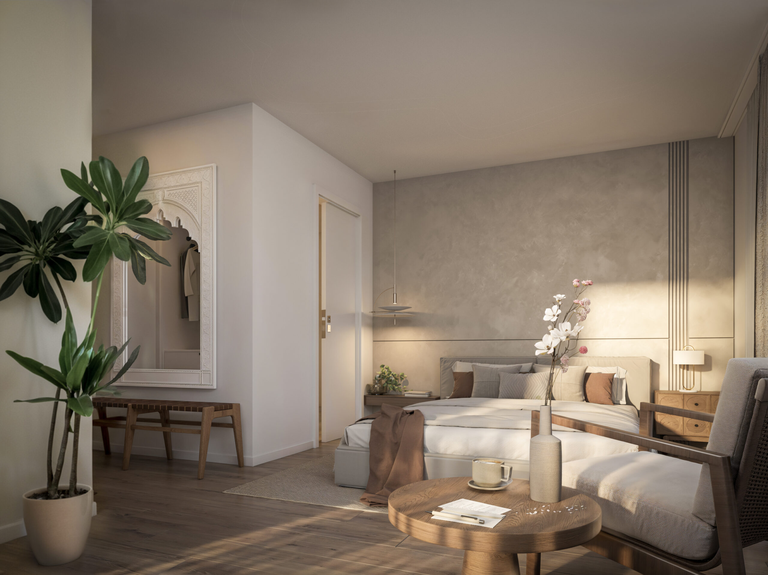 Chambre spacieuse du Lot 18 de Prilly